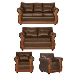 BLACK FACTORY - Juego de Living 3 2 1 1 Toronto Café