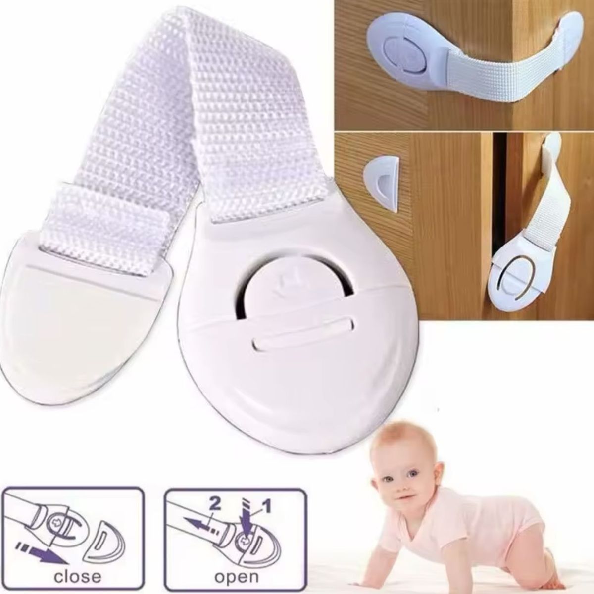 GENERICO - Pack Seguros Multiuso Niños Puertas Cajones Muebles