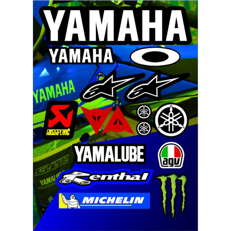 GENERICO - Kit de stickers Yamaha para motocicleta
