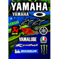 GENERICO - Kit de stickers Yamaha para motocicleta