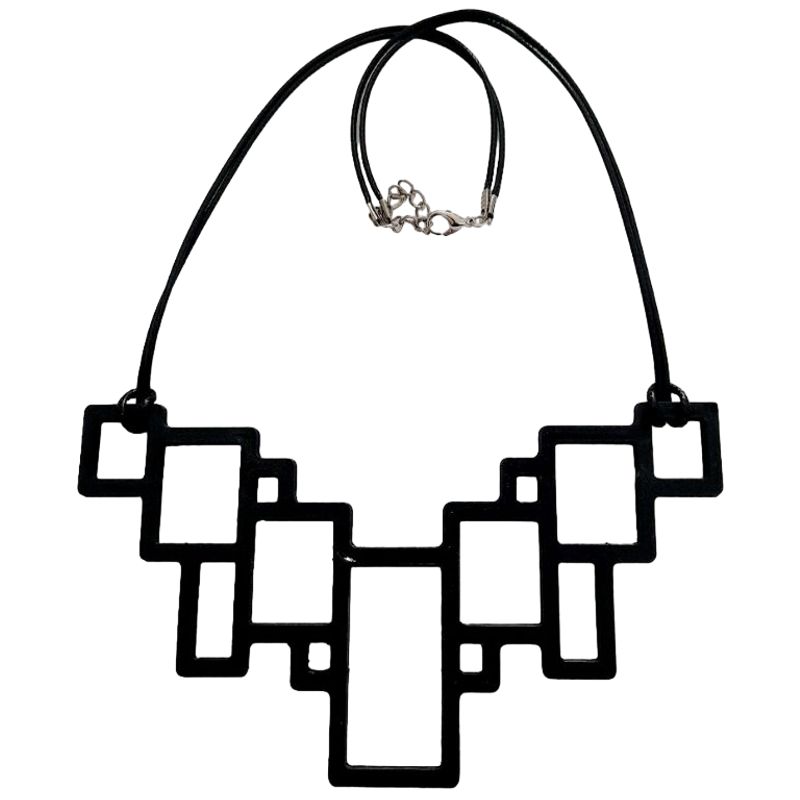 CATHALIFAUDJOYAS - COLLAR 3D RECTANGULO CATHALIFAUDJOYAS