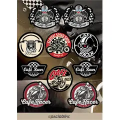 GENERICO - Kit de stickers Café Racer para motocicleta