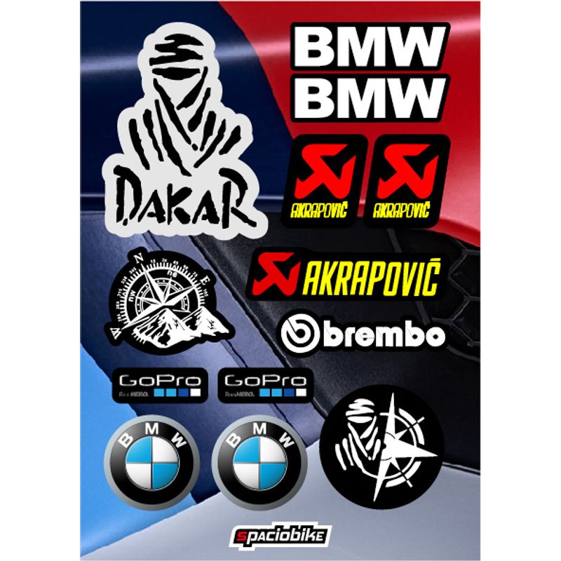 GENERICO - Kit de stickers BMW para motocicleta
