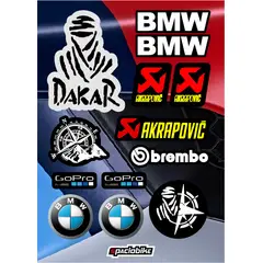 GENERICO - Kit de stickers BMW para motocicleta