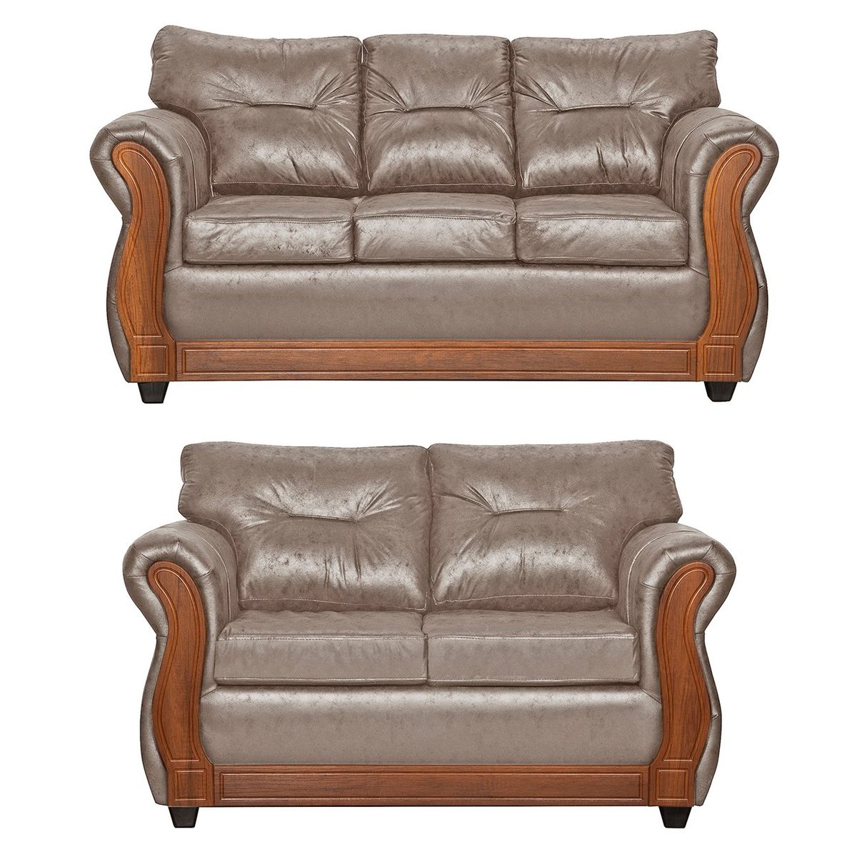 BLACK FACTORY - Juego de Living 3 2 Toronto Beige.