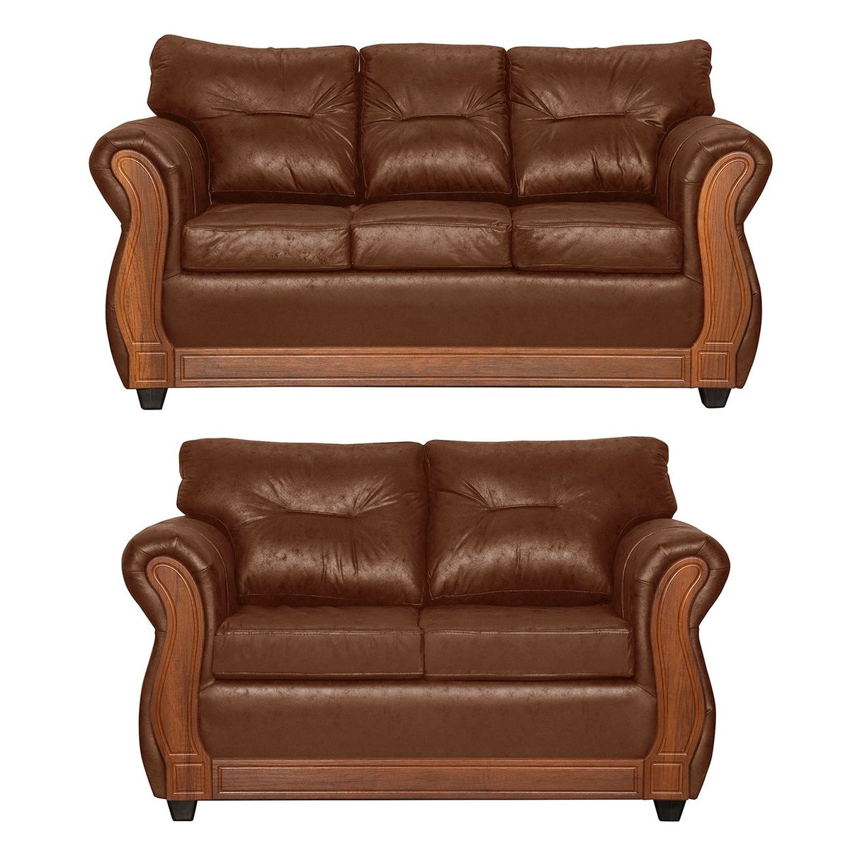 BLACK FACTORY - Juego de Living 3 2 Toronto Terracota