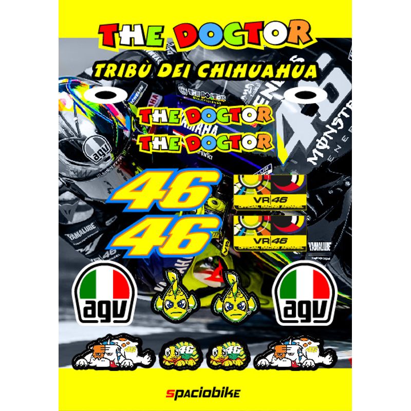 GENERICO - Kit de stickers The Doctor para motocicleta