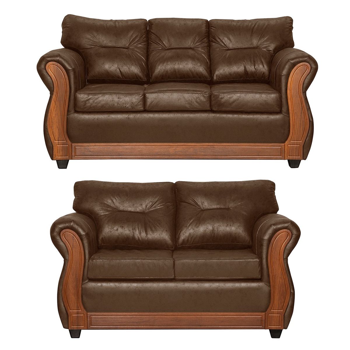 BLACK FACTORY - Juego de Living 3 2 Toronto Café.