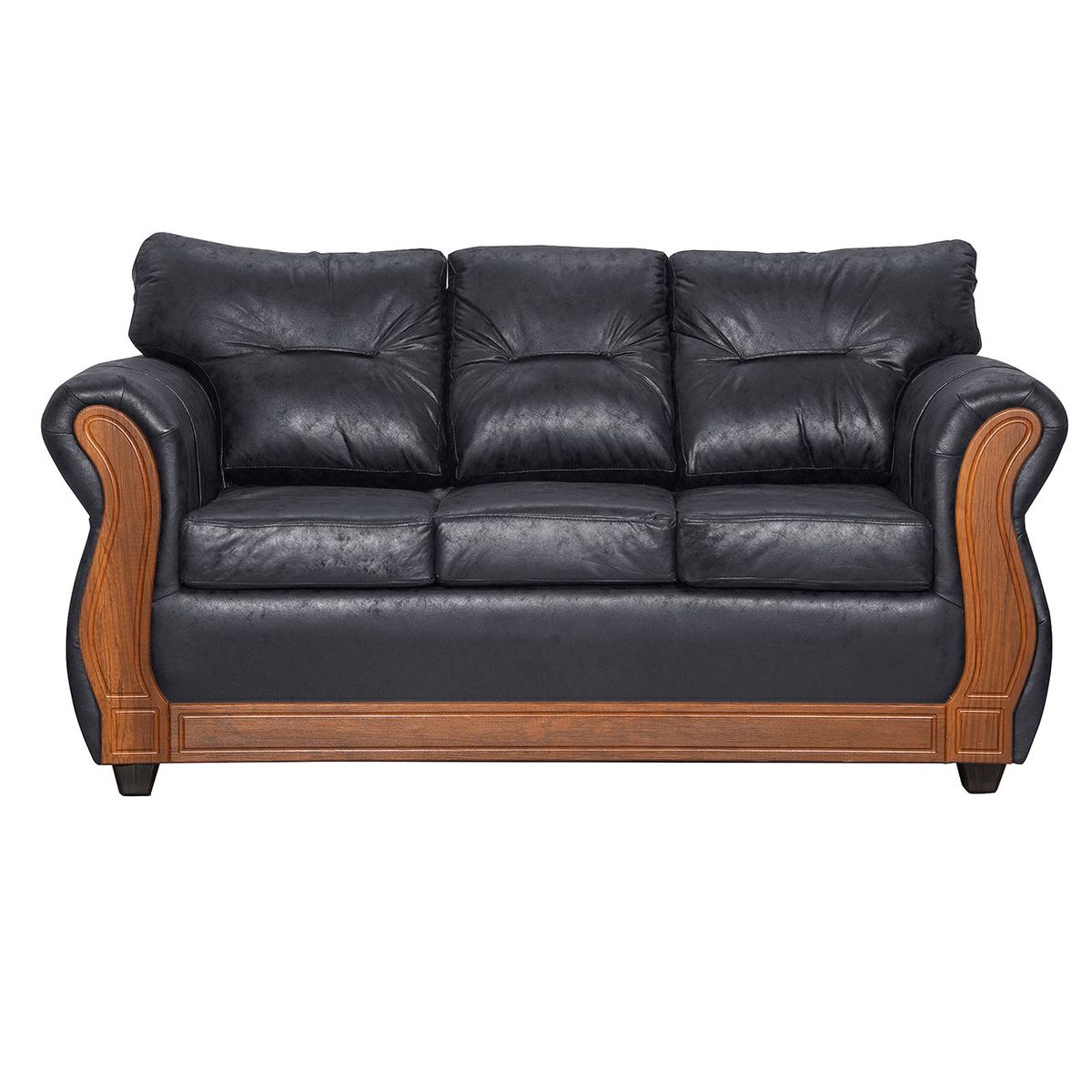 BLACK FACTORY - Juego de Living 3 2 Toronto Negro