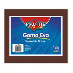 PROARTE - Goma Eva 20x30cm Cafe 10uni