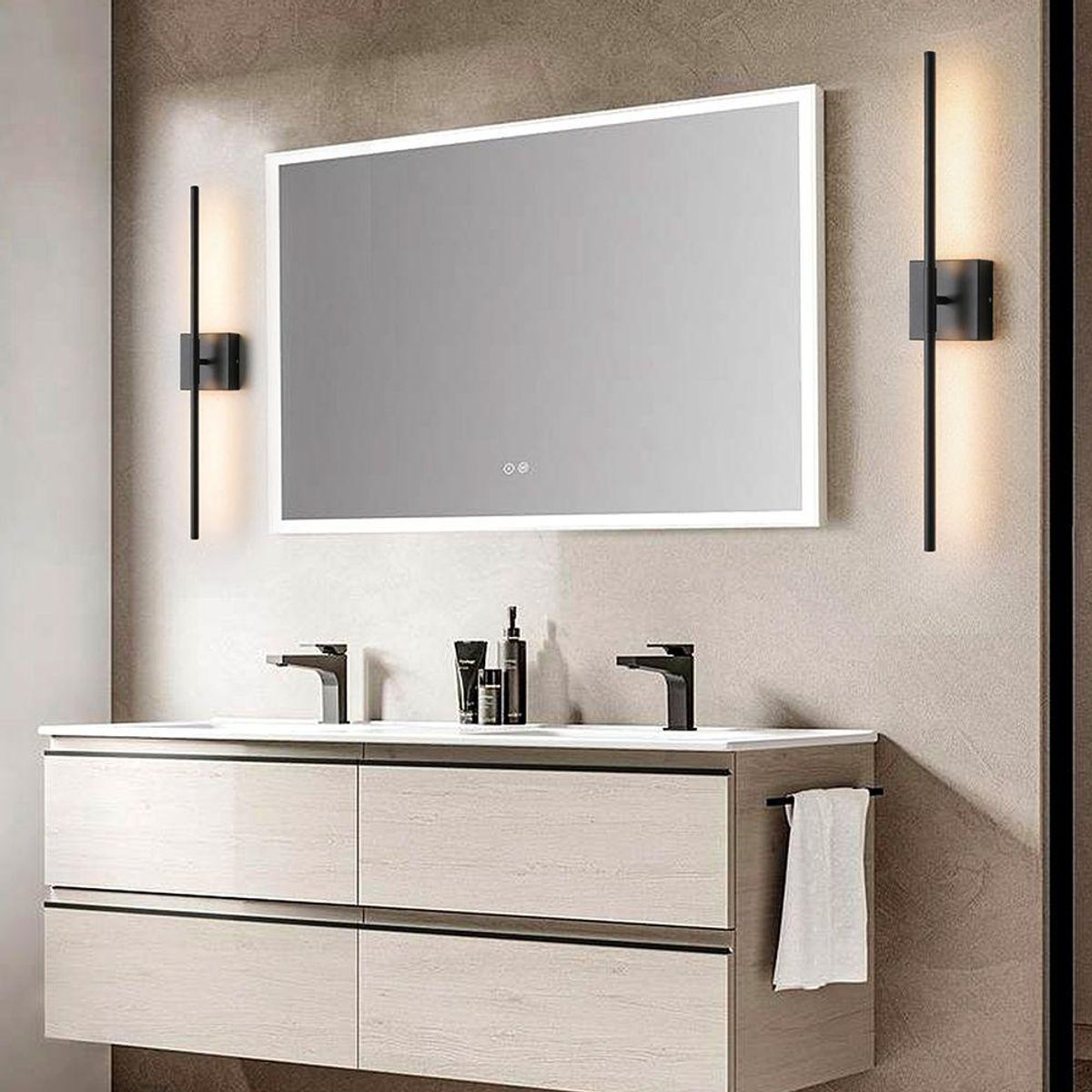 BOSCO - APLIQUE LED LINEAL BRINDISI NEGRO 8W 3000K