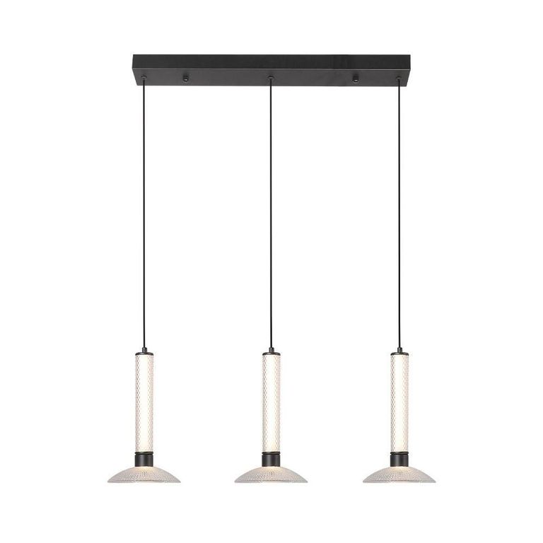 LAMPARA COLGANTE DUNIA VIDRIO LED 3 LUCES
