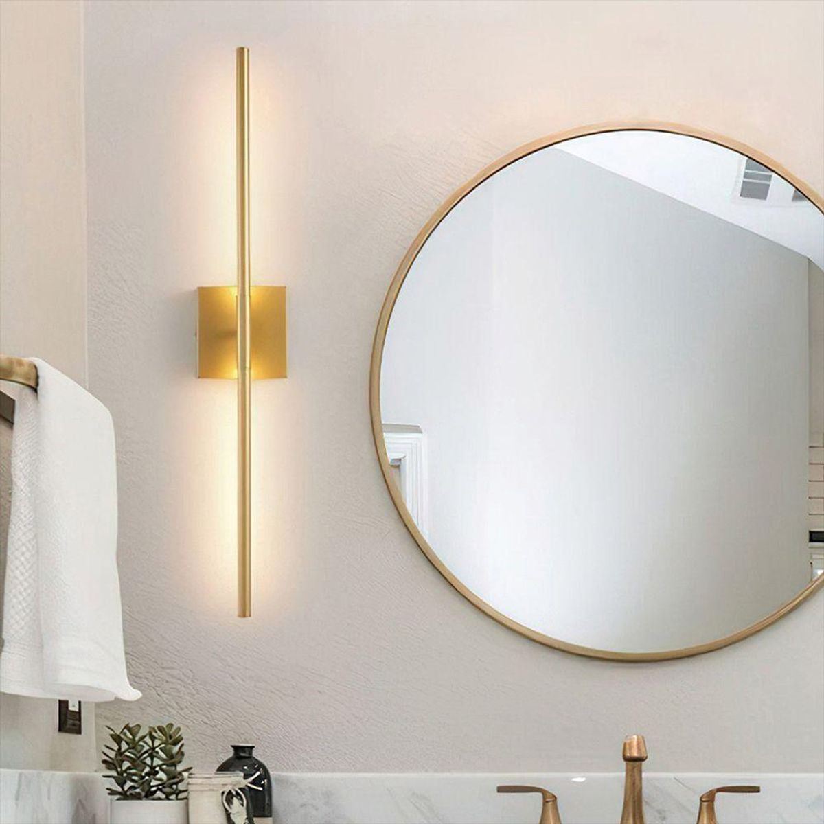 APLIQUE LED LINEAL BRINDISI BRASS 8W 3000K, marca BOSCO - Foto 2