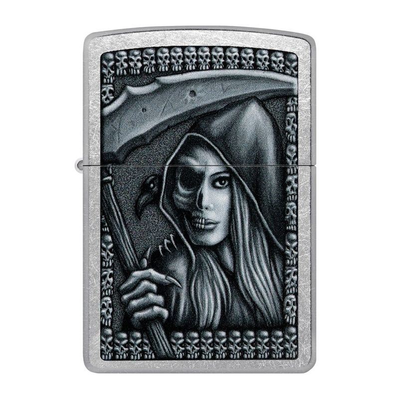 ZIPPO - Encendedor Zippo Grim Beauty Plateado ZP46151 - Plateado