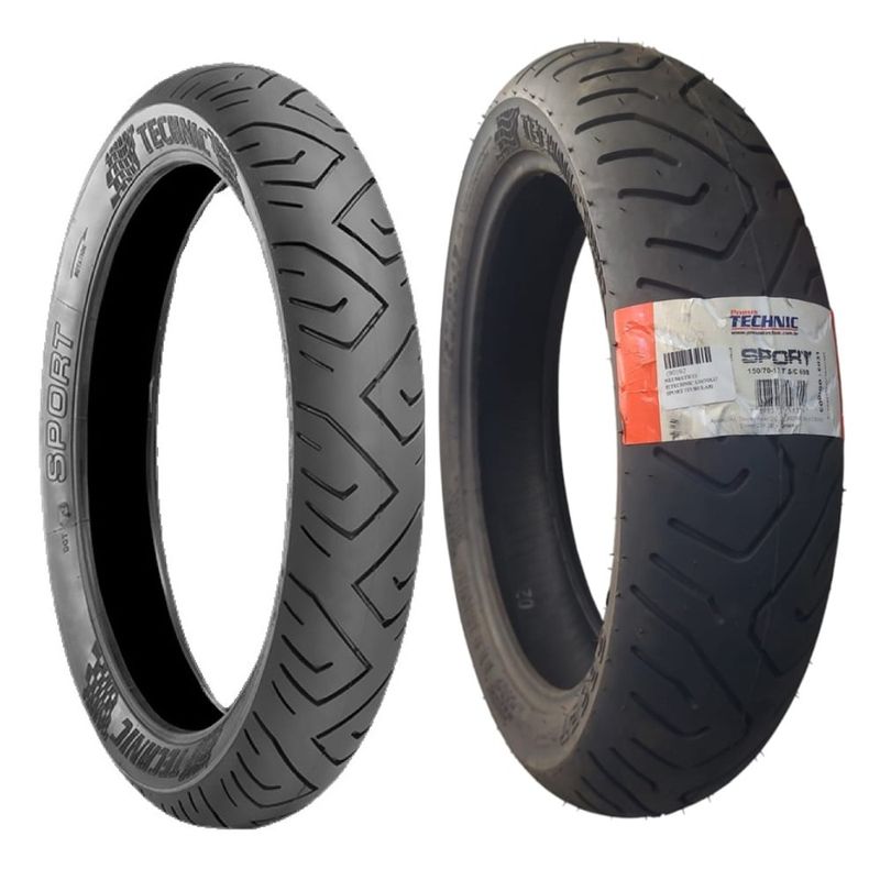 GENERICO - Pack de 2 Neumáticos Moto 110/70/17 +150/70/17 Sport Technic
