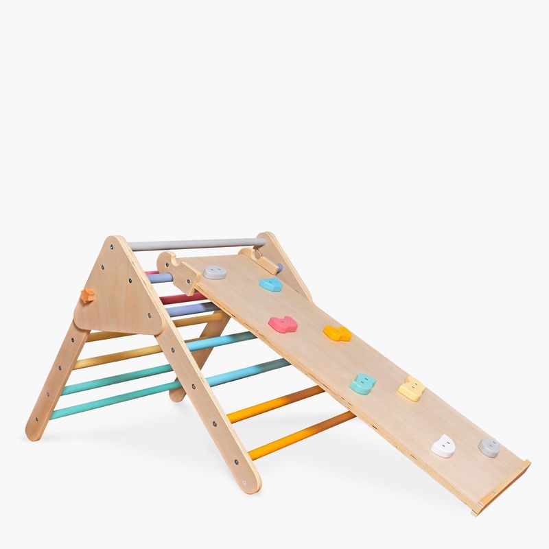 FORM DESIGN - Set Triángulo Pikler con rampa de Madera Infantil Rainbow Multicolor Form