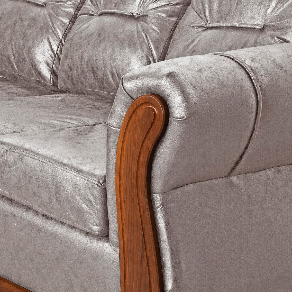 BLACK FACTORY - Sofá 3 Cuerpos Toronto Crema