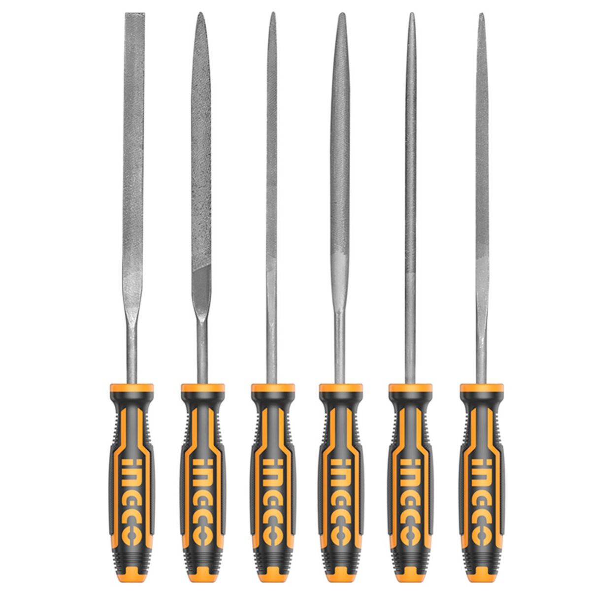 INGCO - Kit Set Juego De Mini Limas 6 Piezas 3mm X 140mm Ingco