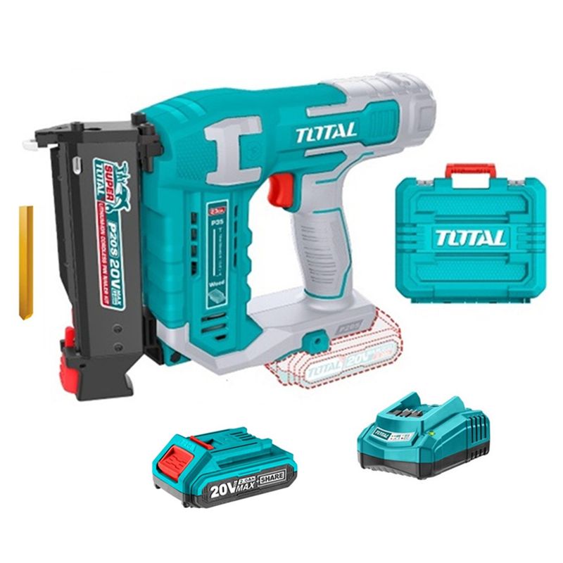 TOTAL TOOLS - Clavadora Pin Acabado 10-35mm 20v Bat+ Carg Total Tcbnli3603