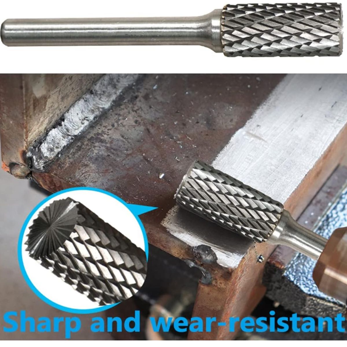 KUANGYE - Lima Rotativa Fresa Broca Carburo Tungsteno Para Metal Duro