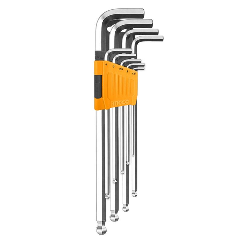INGCO - Set Juego De Llaves Allen Hexagonal 9 Piezas Ingco Hhk12092