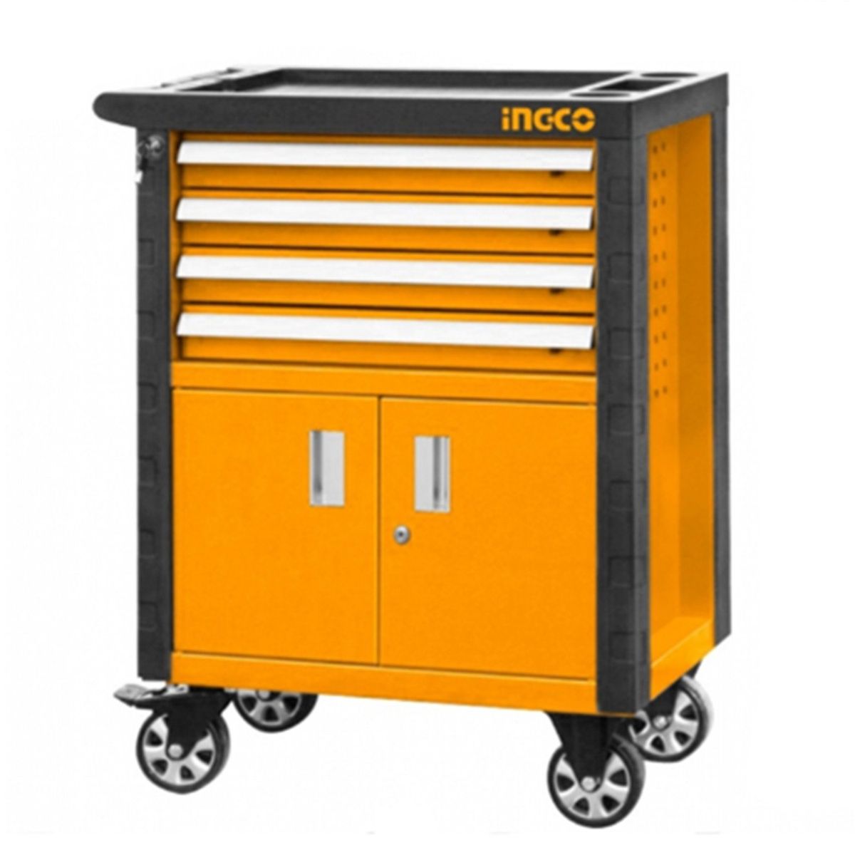 INGCO - Carro Caja Gabinete Metalico P Herramientas 4 Cajones Ingco