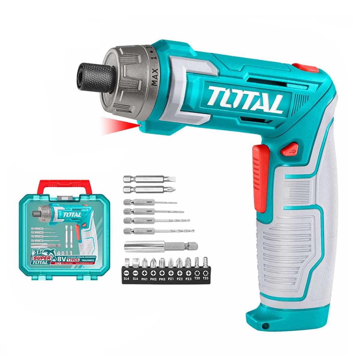TOTAL TOOLS - Destornillador Atornillador Inalámbrico 8v Total Tsdli08025