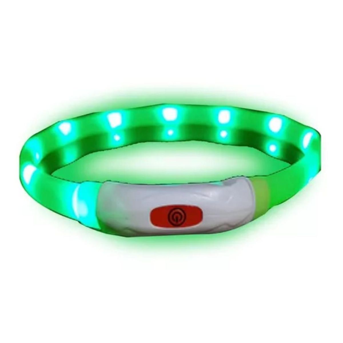 GENERICO - Collar Para Perro Luminoso Luz Led - Verde - Talla S 26cm