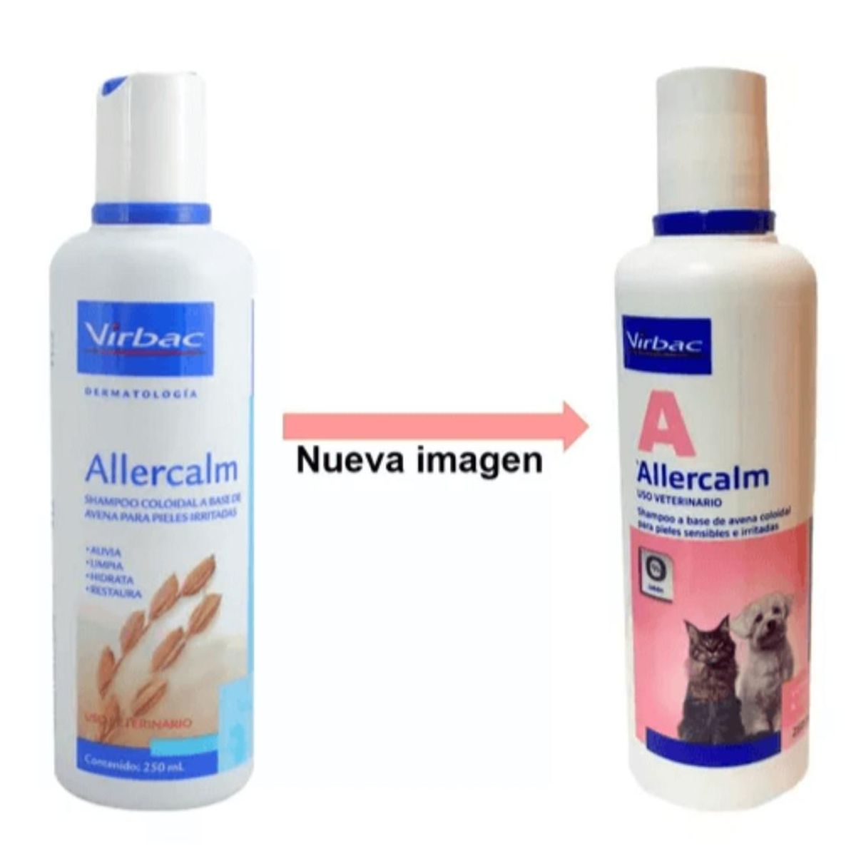 VIRBAC - Shampoo Allercalm hipoalergénico y calmante Medicado 250 Ml