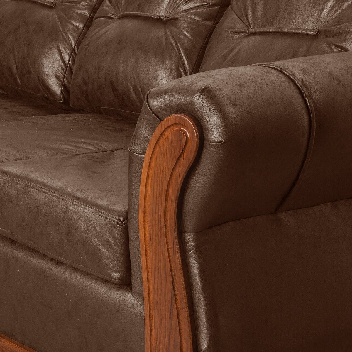 BLACK FACTORY - Sofá 2 Cuerpos Toronto Café