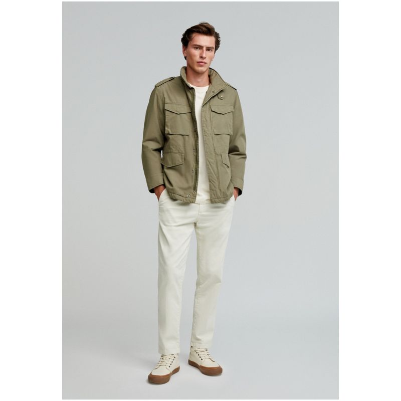 SCALPERS - Pantalón Chino Pinzas Relaxed Cream