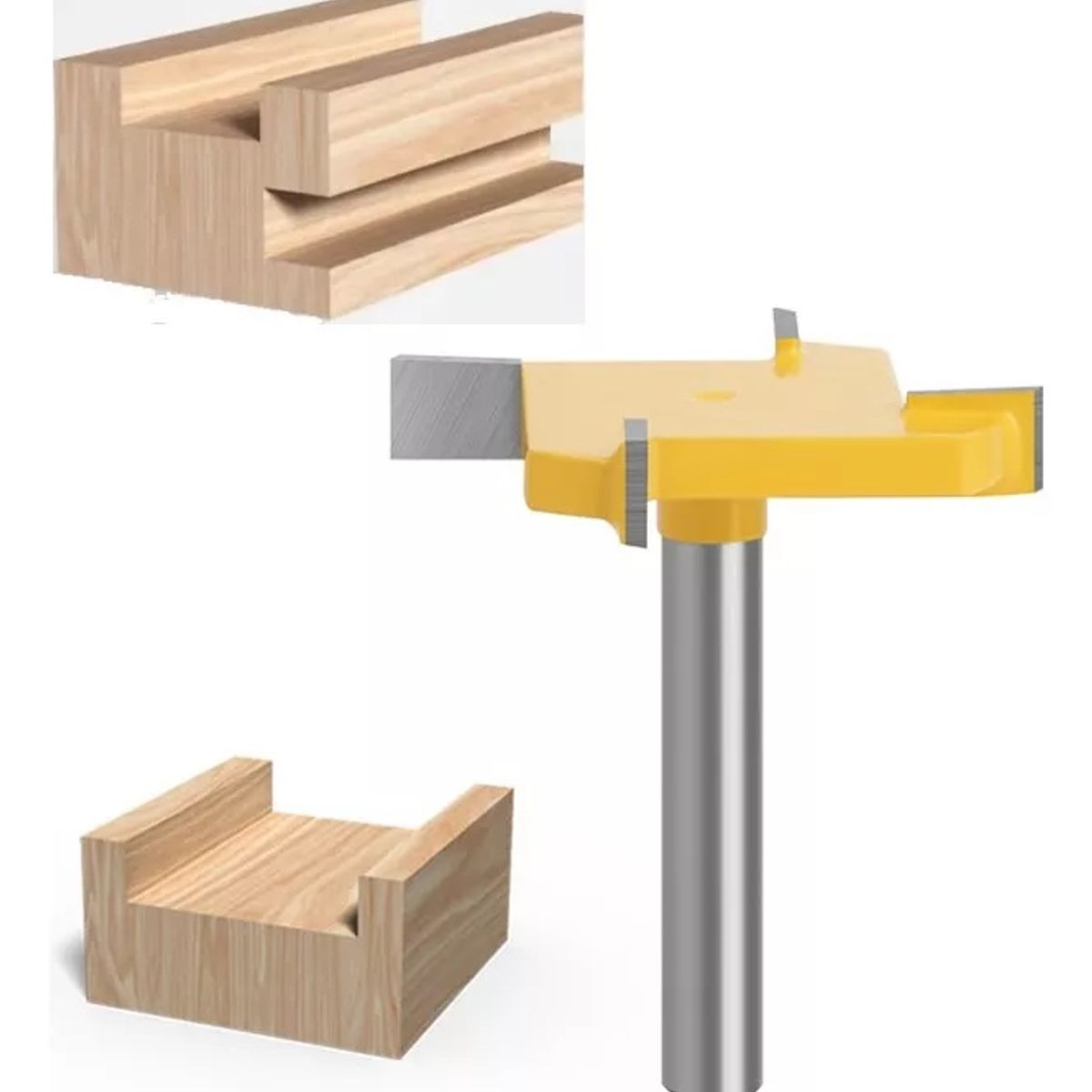 GENERICO - Fresa Madera Vaciado Invertida Copiadora T Toma  ¼ x 40 mm