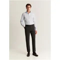 SCALPERS - Camisa Clásica Slim Fit Skyblue Check