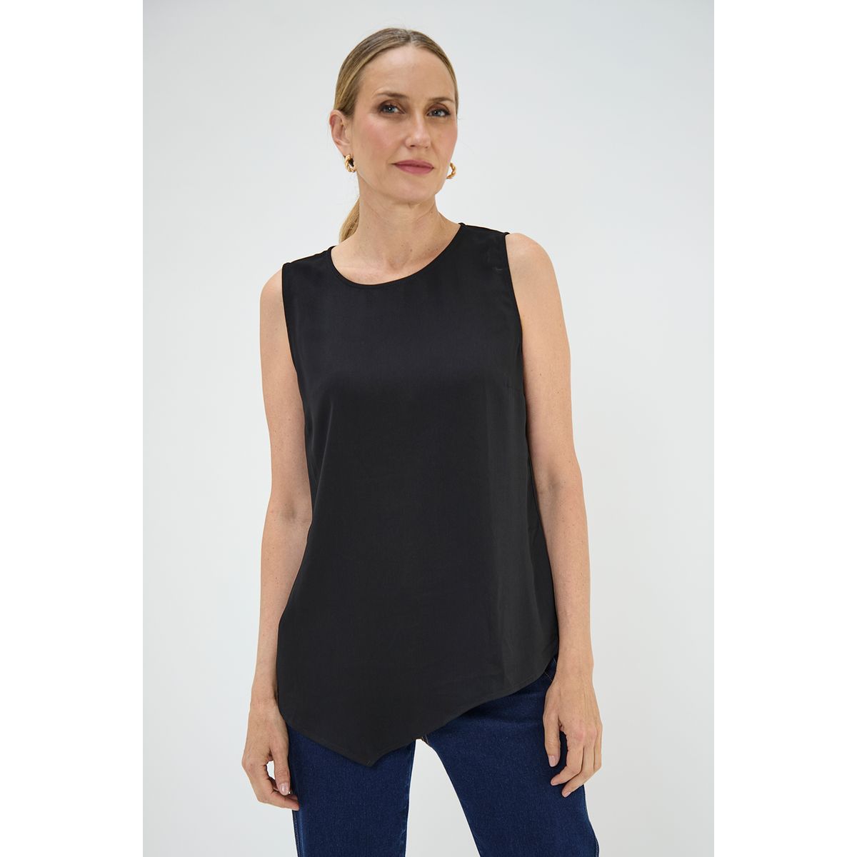 MA GRIFFE - Blusa Sin Mangas Negro Mujer Magriffe