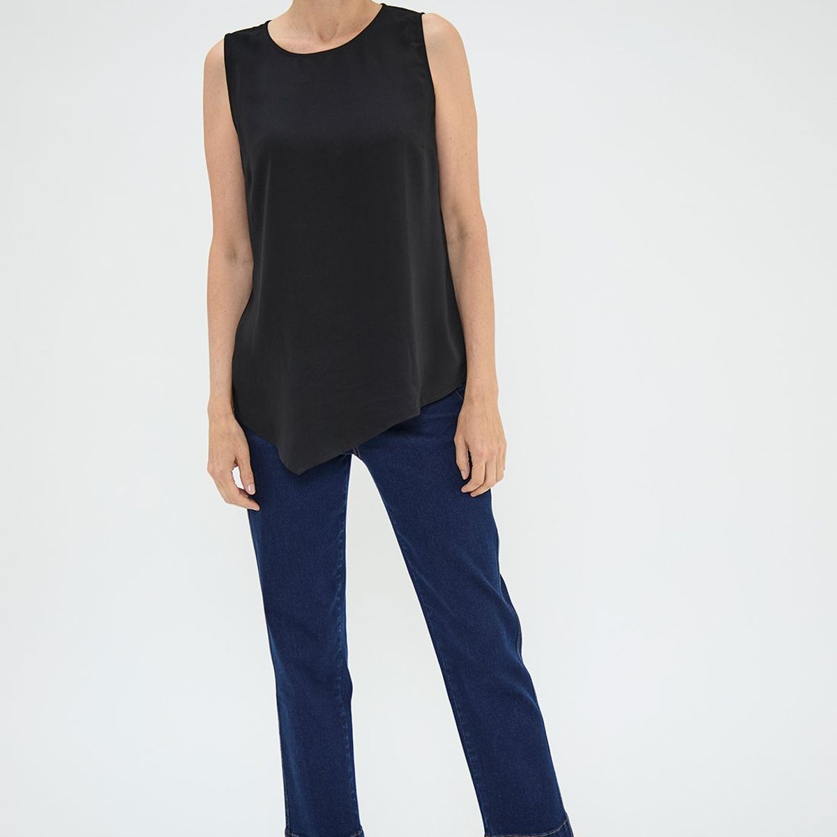 MA GRIFFE - Blusa Sin Mangas Negro Mujer Magriffe