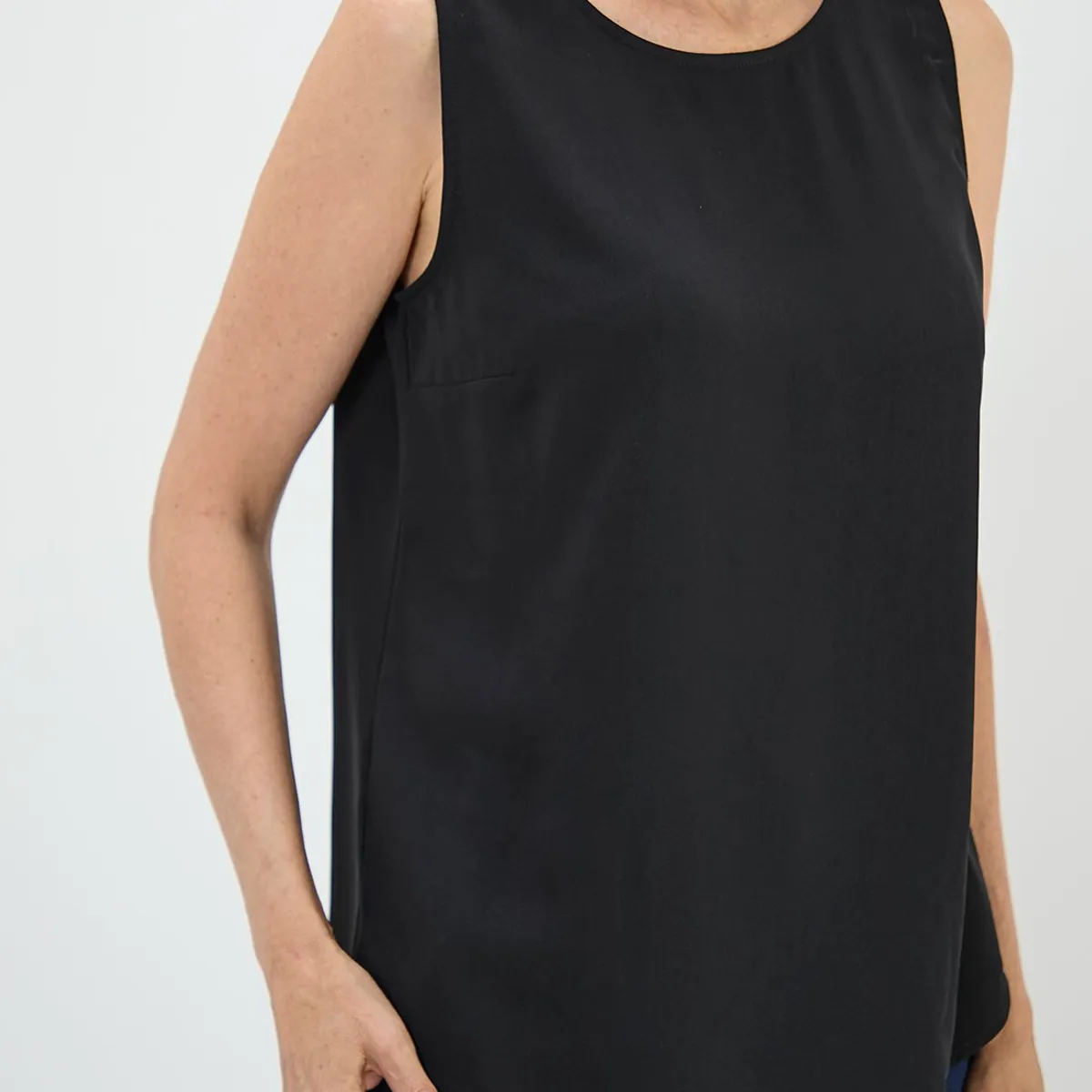 MA GRIFFE - Blusa Sin Mangas Negro Mujer Magriffe
