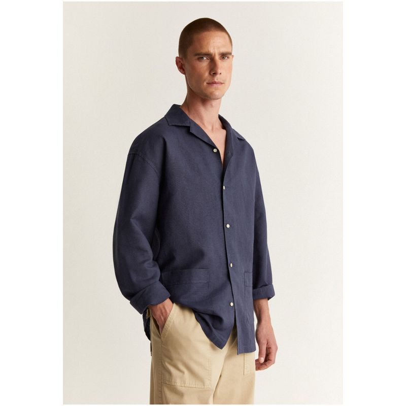 SCALPERS - Camisa Resort Bolsillos Navy