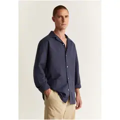 SCALPERS - Camisa Resort Bolsillos Navy
