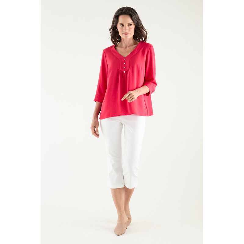 MA GRIFFE - Blusa Manga Larga Fucsia Mujer Magriffe