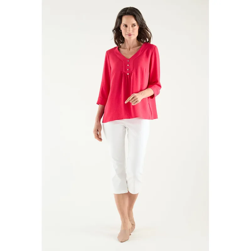 MA GRIFFE - Blusa Manga Larga Fucsia Mujer Magriffe