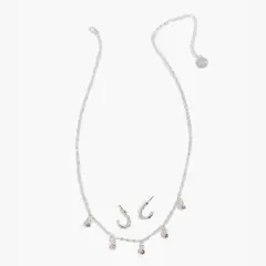 LOUNGE - Set Collar Y Aros Con Strass