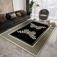 ALFOMBRA ANTIDESLIZANTE CON DISEÑO DOS MARIPOSAS 180X200CM