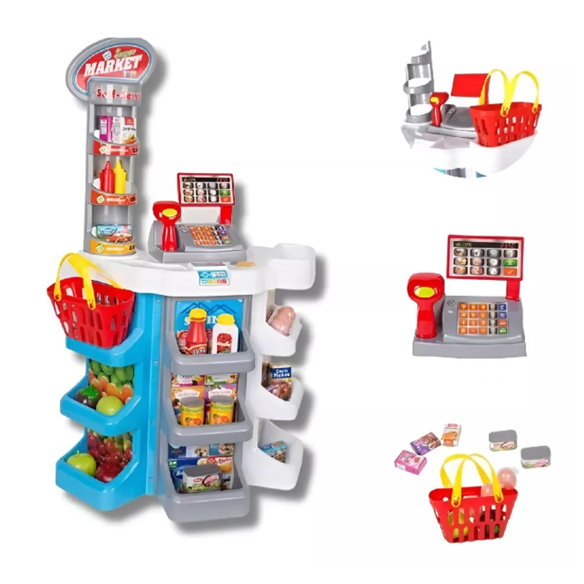 GENERICO - Juego Supermercado Con Accesorios Luces Y Sonidos Grandes