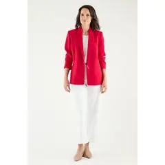 MA GRIFFE - Blazer Solapa Continua fucsia Magriffe