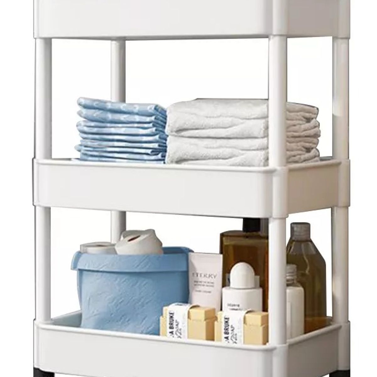 GENERICO - Carro Organizador Almacenaje Con 3 Estantes Y Ruedas