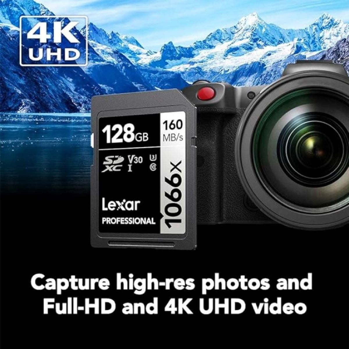 LEXAR - Memoria Sd Lexar Silver Series 1066x 128gb U3 V30 4k Uhd