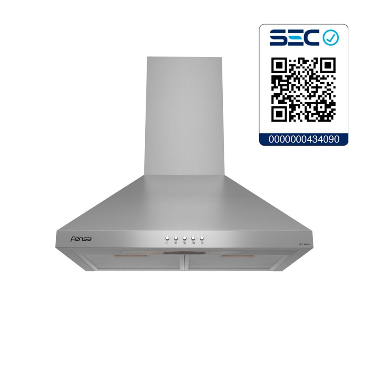 FENSA - Campana de Cocina Extractora Fensa Decorativa Pared 60cm Double Function FXD 6465 Inox