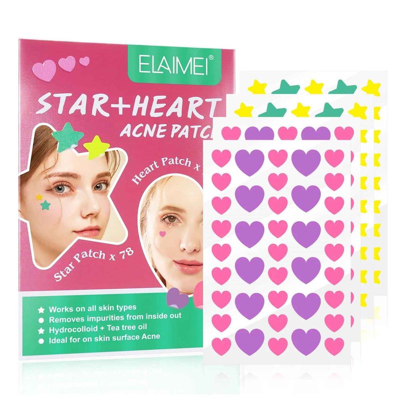 GENERICO - Parche Para Acné Diseño Estrella Y Corazon parche acne