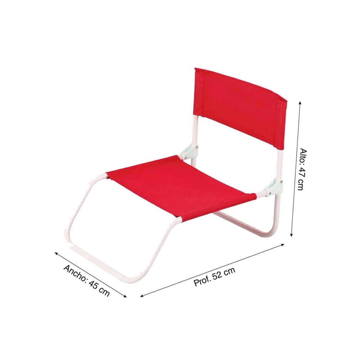 GENERICO - Silla plegable de playa Roja 45x49x52cm