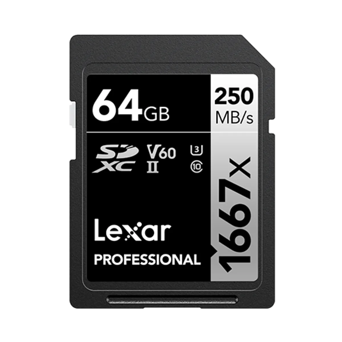 LEXAR - Memoria Sd Lexar Silver Series 1667x 64gb Uhs-ii U3 V60 4k